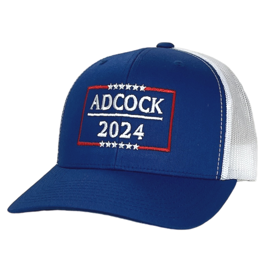 Royal Blue and White Gavin 2024 Hat